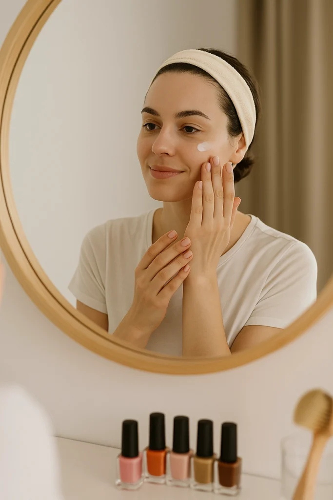 skincare while sleeping – applying night cream