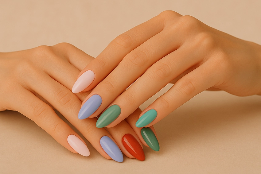 Pastel gel polish trend 2025
