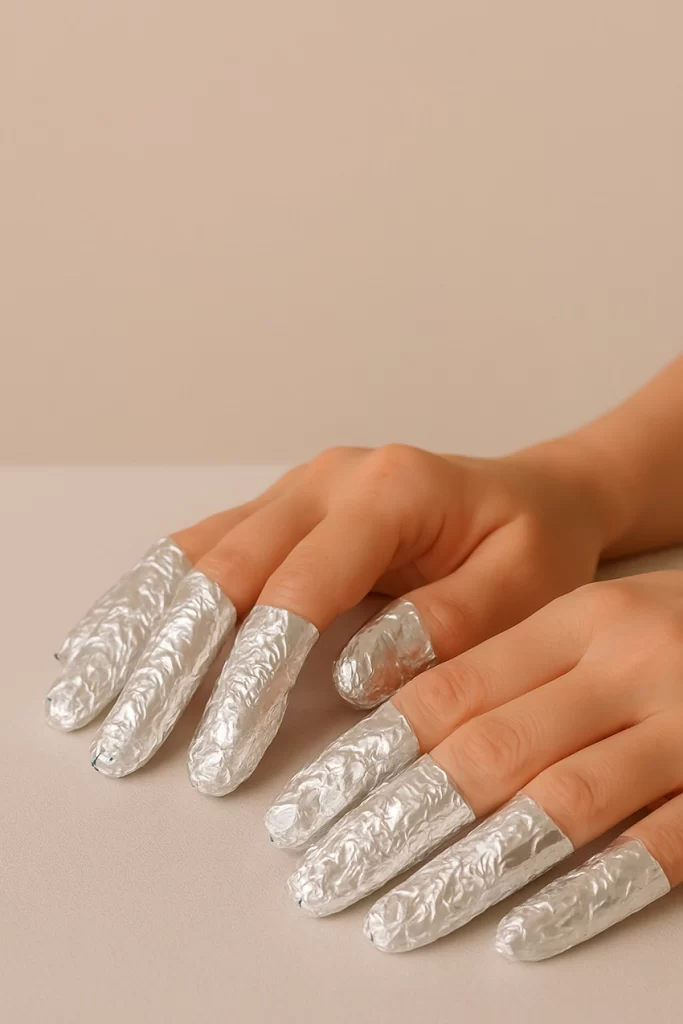 Natural hands after gel polish cleansing