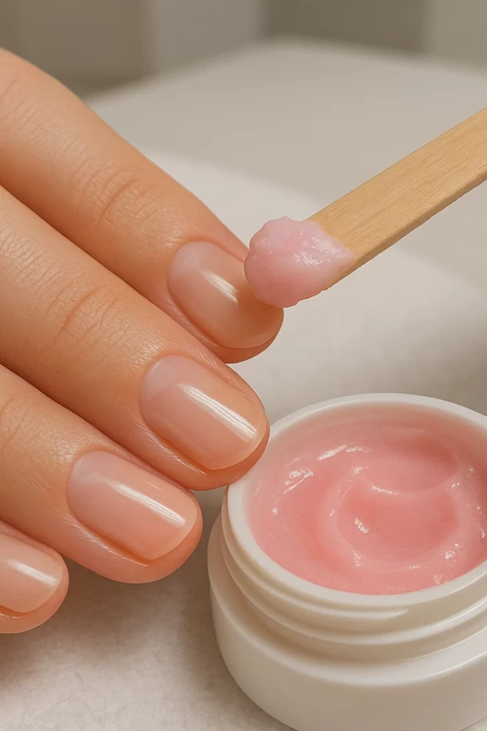 Natural nail care with beeswax treatment
