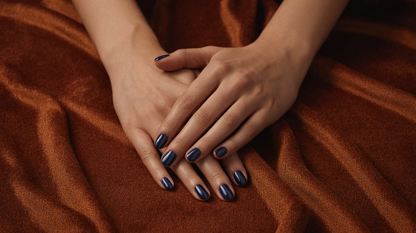 deep blue nails 2025