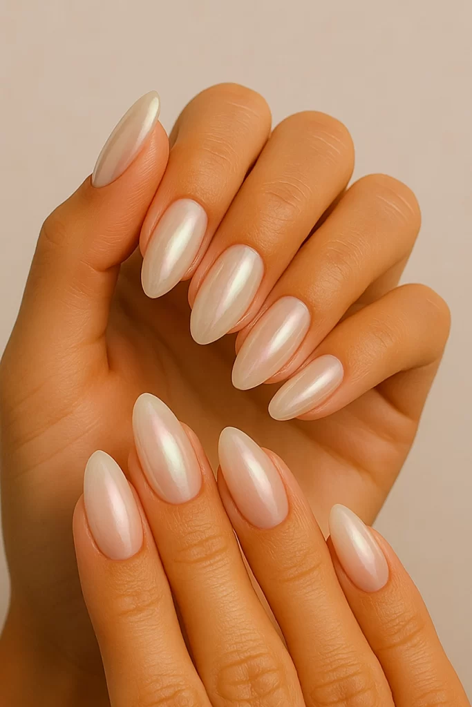 Chrome Nails 2025 | Elegant Nude Chrome Manicure Tips