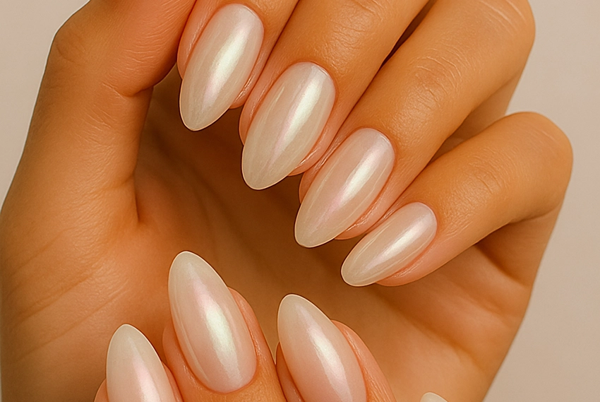 Chrome Nails 2025 | Elegant Nude Chrome Manicure Tips