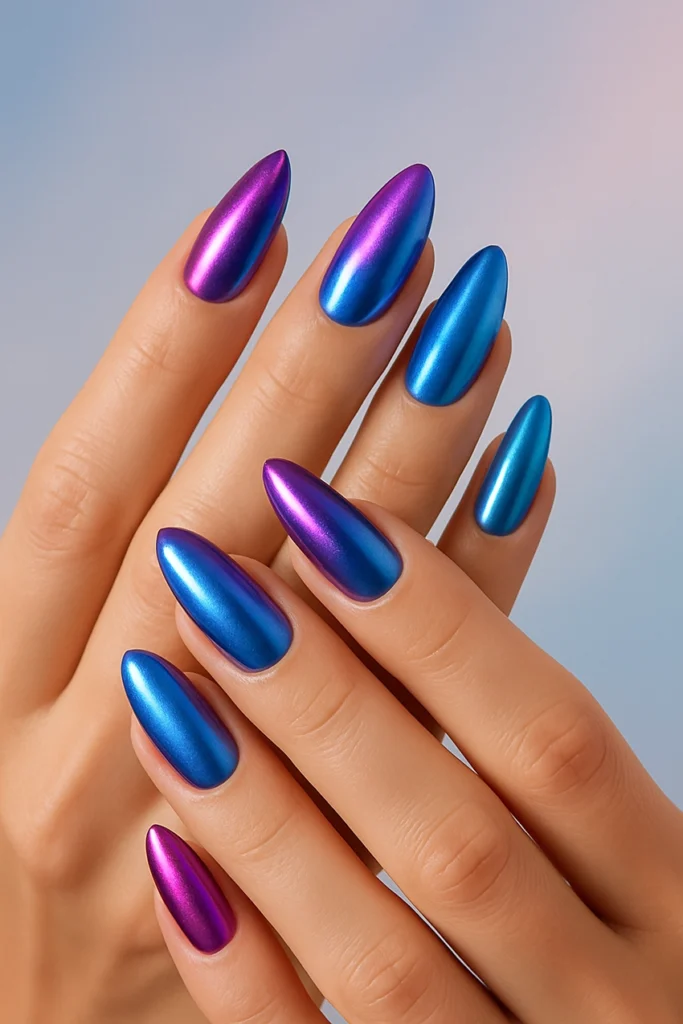 metallic-kormok-3 metallic nails – colorful ombre effect
