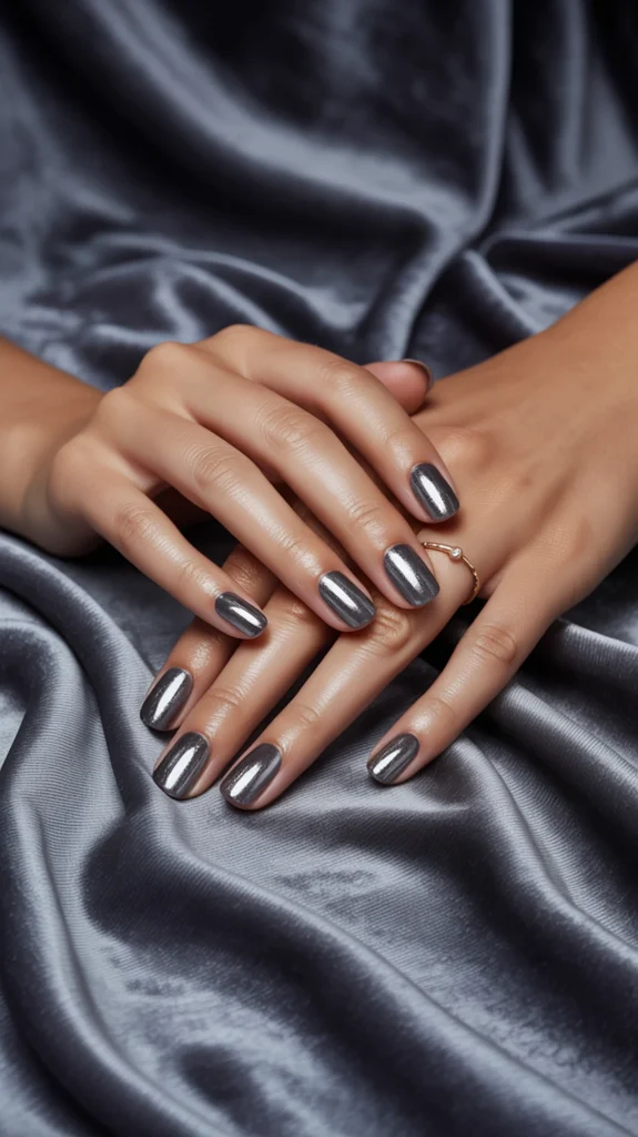 chrome ombre nails”