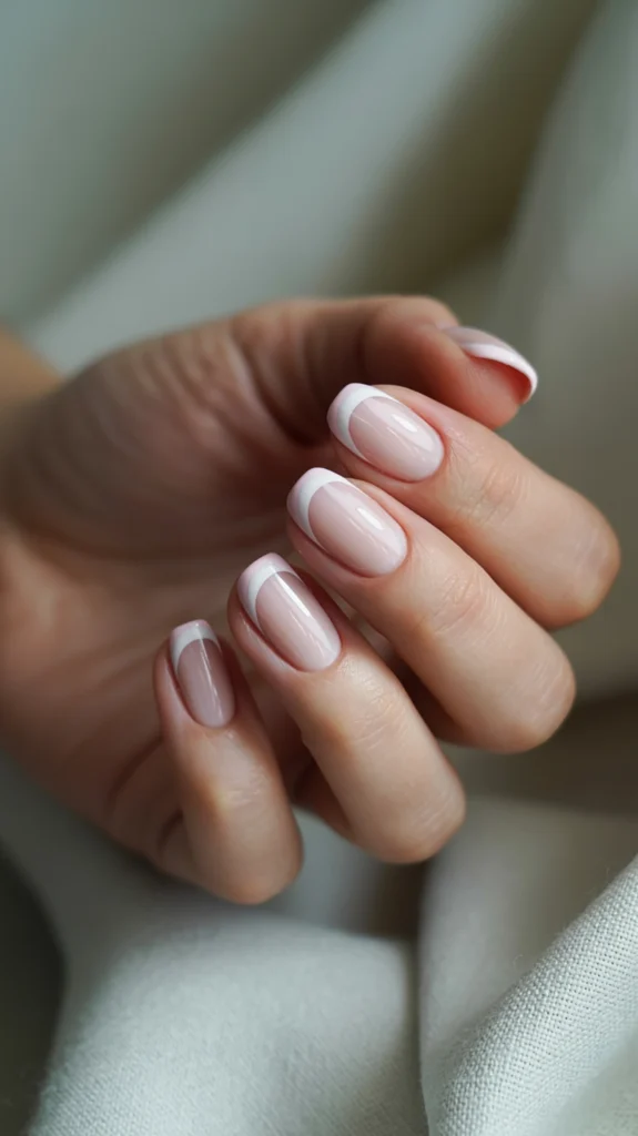 French Russian manicure style