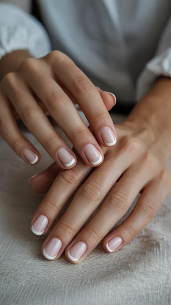 French Russian manicure style
