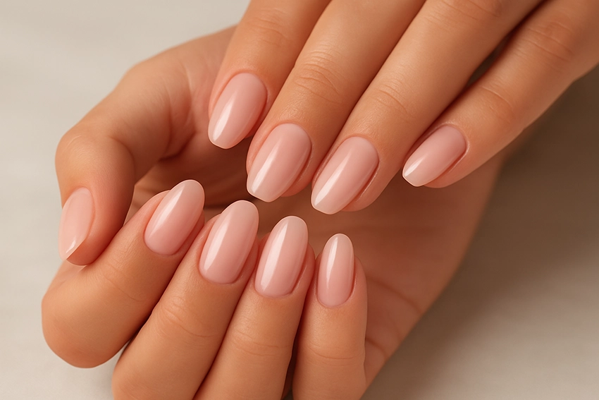 rose water nails – translucent pink elegance