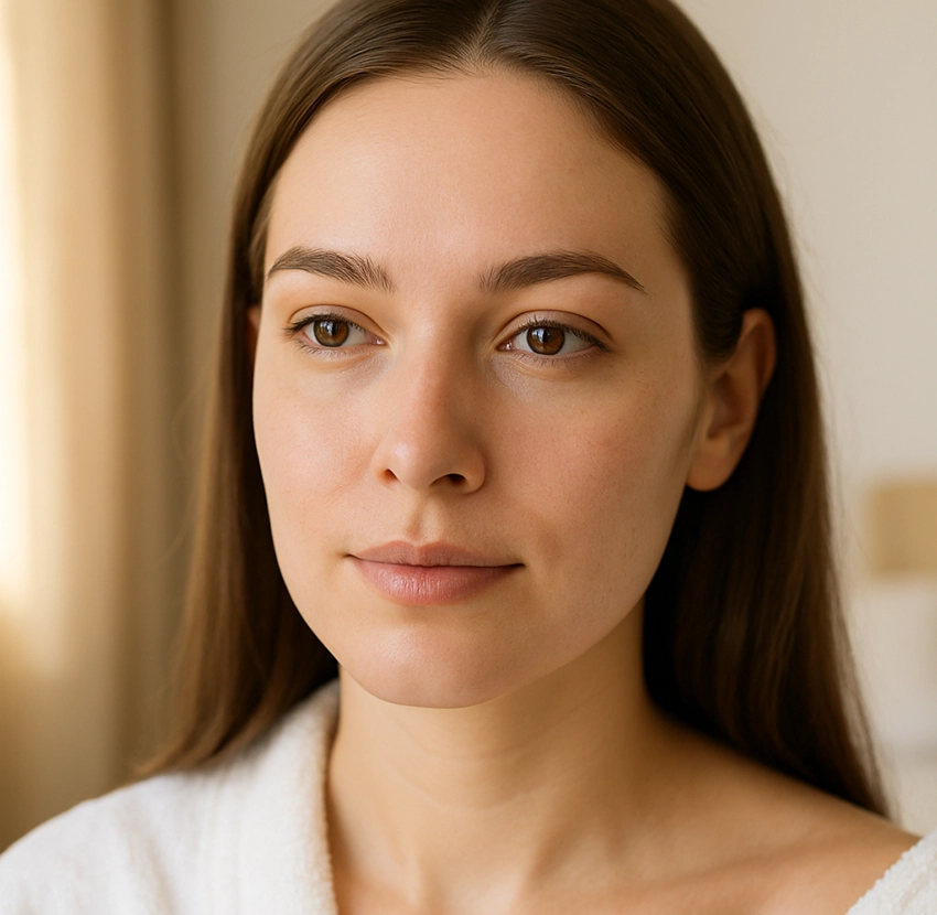 beauty routine – morning face cleansing in natural light