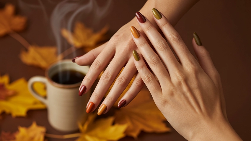 Autumn Gel Polish Nails