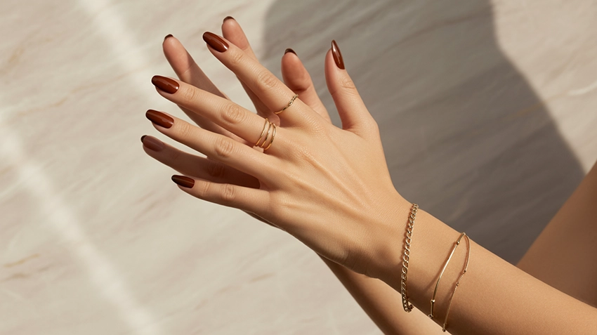 Chocolate Brown Nails