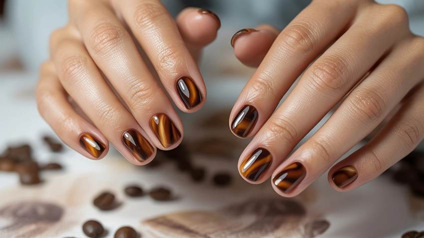 csokibarna-kormok3 Chocolate Brown Nails