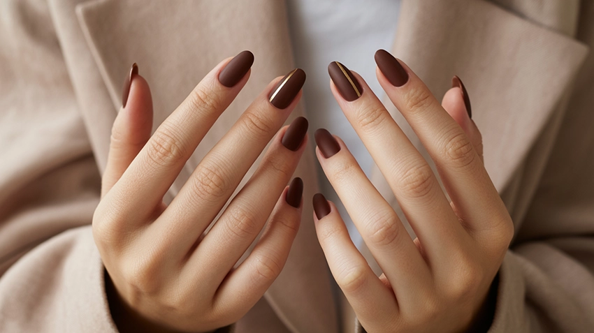 csokibarna-kormok4 Chocolate Brown Nails