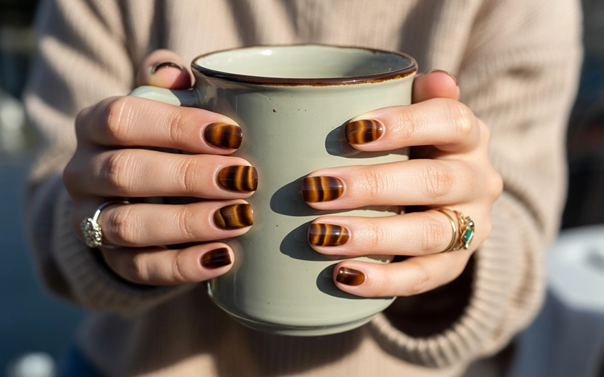 Autumn Tiger Eye Gel Polish