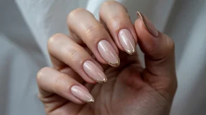 modern French almond nail style