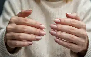 Builder gel reinforcement on natural nails