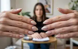 nail breakage under gel polish – durable reinforced manicure in lifestyle setting