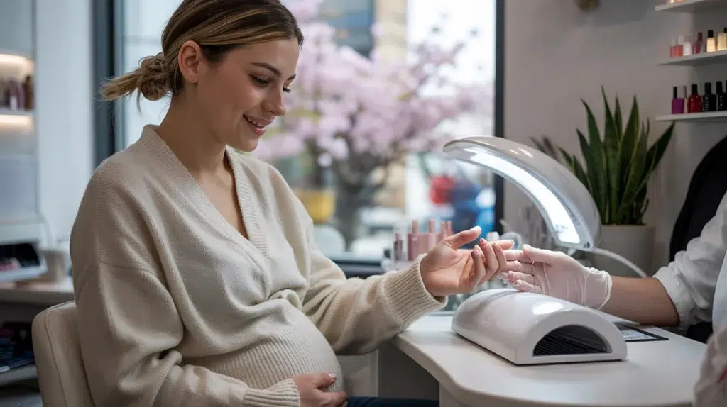 UV LED lamp gel nails pregnancy safety UK salon pregnant woman spring 2026